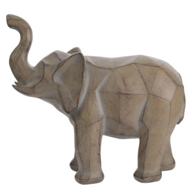 Geometric Playful Elephant Figurine
