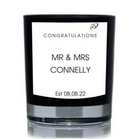 Wedding Candle mr & Mrs Est Candle Gift 20cl Candle
