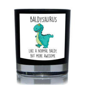 Baldysaurus, Like A Normal Baldy But More Awesome Dinosaur  Funny 20cl Candle