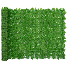 Balcony Screen with Green Leaves 600x150 cm