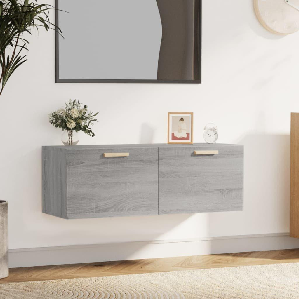 Wall Cabinet Grey Sonoma 100x36.5x35 cm Engineered Wood - image 1