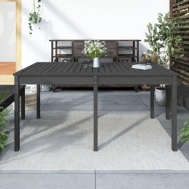 Garden Table Grey 159.5x82.5x76 cm Solid Wood Pine