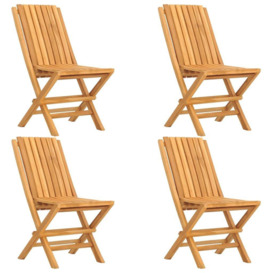 Folding Garden Chairs 4 pcs 47x47x89 cm Solid Wood Teak - thumbnail 3