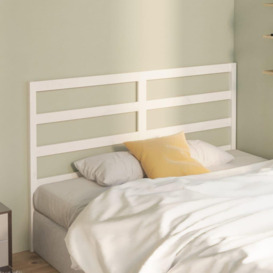 Bed Headboard White 146x4x100 cm Solid Wood Pine - thumbnail 3