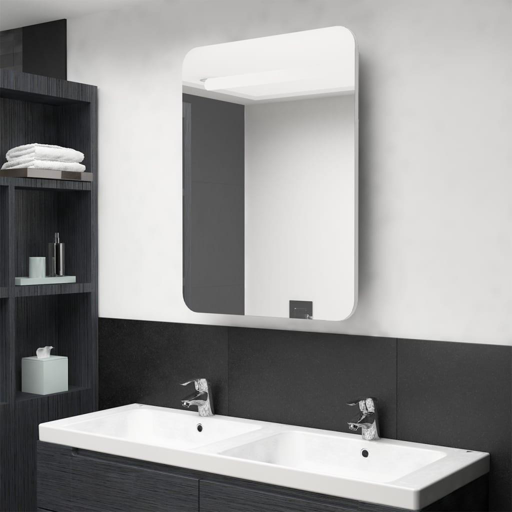 LED Bathroom Mirror Cabinet Shining White 60x11x80 cm - image 1
