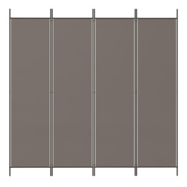 4-Panel Room Divider Anthracite 698x180 cm Fabric - thumbnail 3