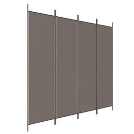 4-Panel Room Divider Anthracite 698x180 cm Fabric - thumbnail 2