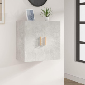 Wall Cabinet Concrete Grey 60x30x60 cm Engineered Wood - thumbnail 1