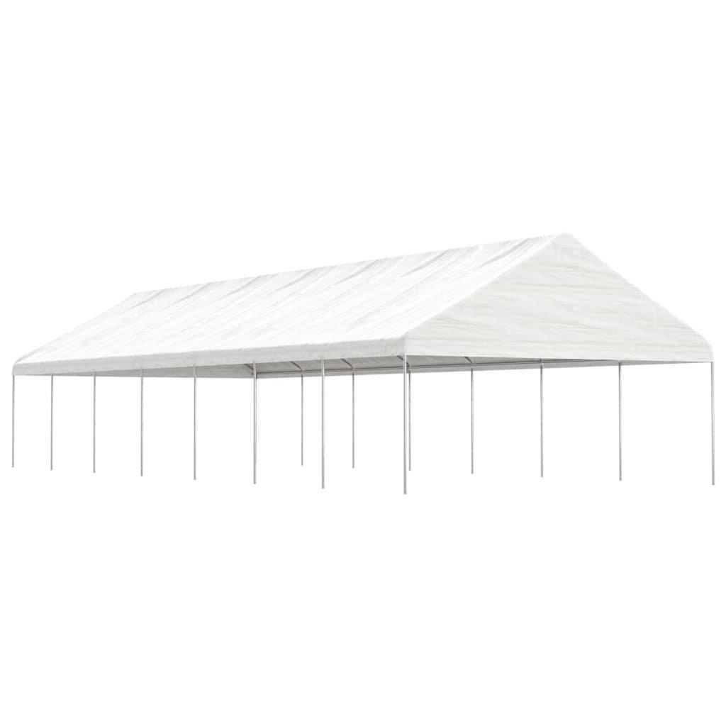 Gazebo with Roof White 15.61x5.88x3.75 m Polyethylene - image 1
