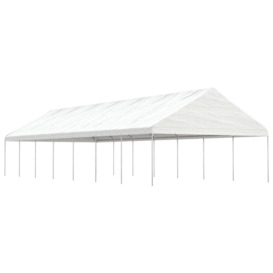 Gazebo with Roof White 15.61x5.88x3.75 m Polyethylene