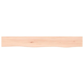 Wall Shelf 80x10x4 cm Untreated Solid Wood Oak - thumbnail 2
