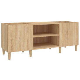 Record Cabinet Sonoma Oak 121x38x48 cm Engineered Wood - thumbnail 2