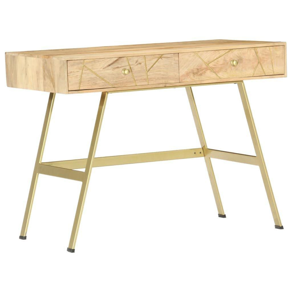 Writing Desk with Drawers 100x55x75 cm Solid Mango Wood - image 1