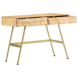 Writing Desk with Drawers 100x55x75 cm Solid Mango Wood - thumbnail 2