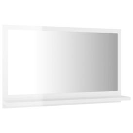 Bathroom Mirror High Gloss White 60x10.5x37 cm Engineered Wood - thumbnail 3