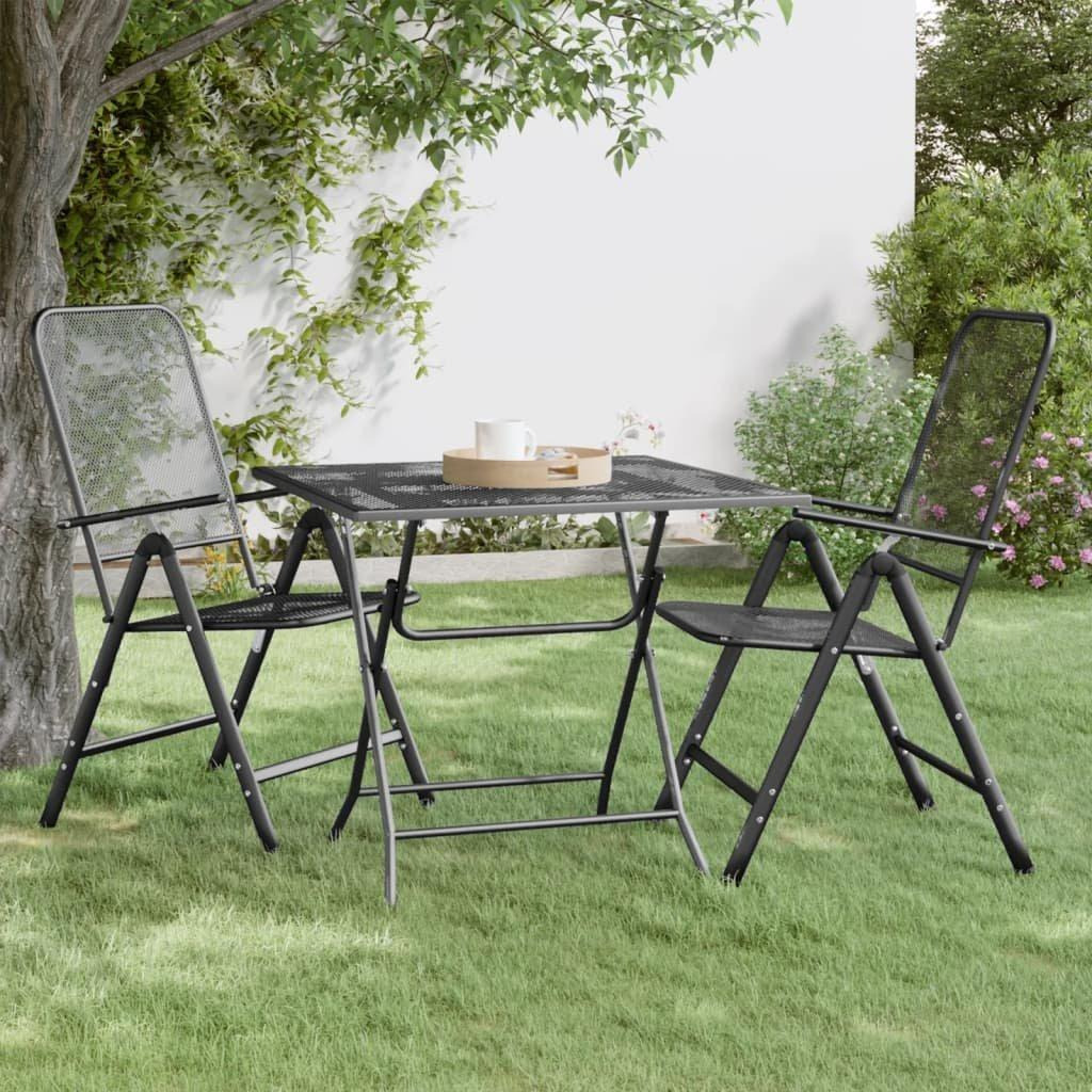 Garden Table 80x80x72 cm Expanded Metal Mesh Anthracite - image 1