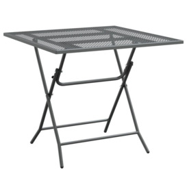 Garden Table 80x80x72 cm Expanded Metal Mesh Anthracite - thumbnail 2