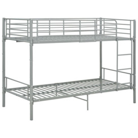 Bunk Bed Grey Metal 90x200 cm - thumbnail 2