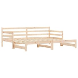 Daybed with Trundle 90x190 cm Solid Wood Pine - thumbnail 3
