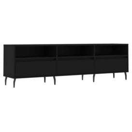 TV Cabinet Black 150x30x44.5 cm Engineered Wood - thumbnail 2