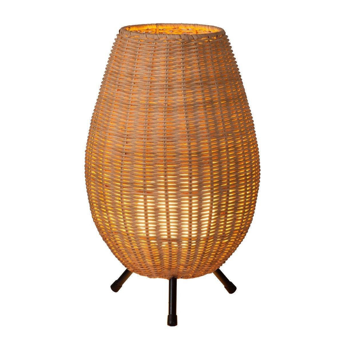 Lucide Colin Cottage Table Lamp 22cm 1xG9 Light Wood - image 1
