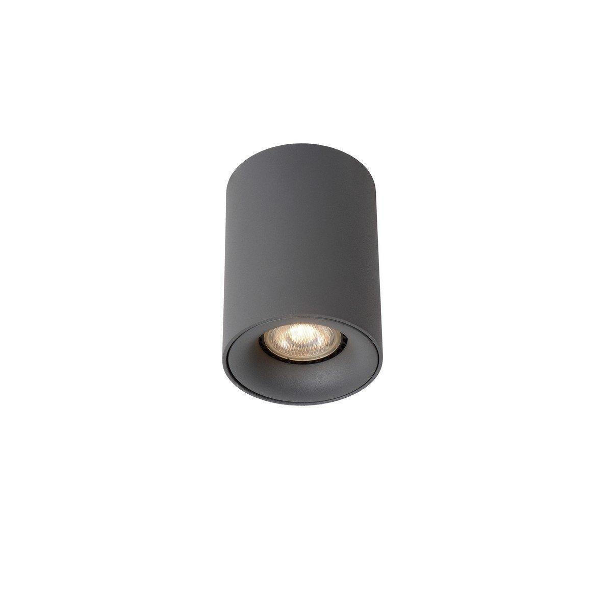 Lucide BentooLed Modern Surface Mounted Ceiling Spotlight 8cm LED Dim. GU10 1x5W 3000K Grey - image 1