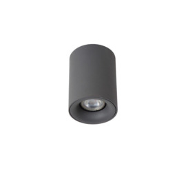 Lucide BentooLed Modern Surface Mounted Ceiling Spotlight 8cm LED Dim. GU10 1x5W 3000K Grey - thumbnail 2