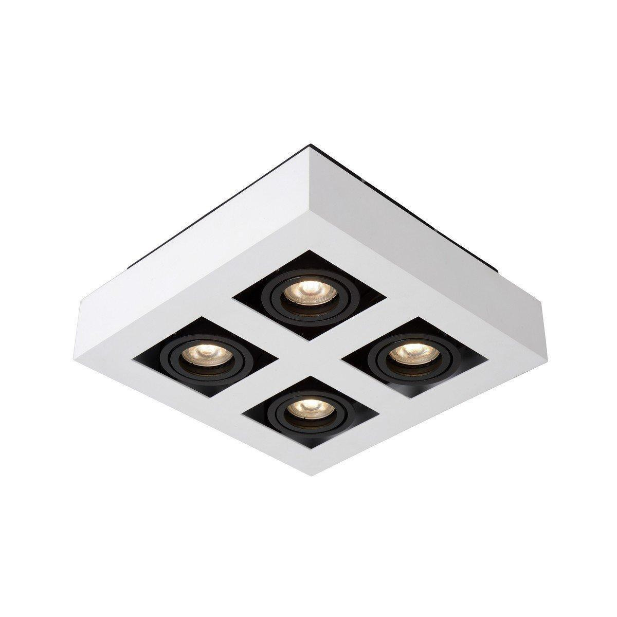Lucide Xirax Modern Ceiling Spotlight LED Dim to warm GU10 4x5W 2200K3000K White - image 1