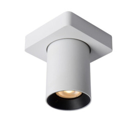 Lucide Nigel Modern Ceiling Spotlight LED Dim to warm GU10 1x5W 2200K3000K White