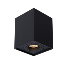 Lucide Tube Modern Surface Mounted Ceiling Spotlight 1xGU10 Black