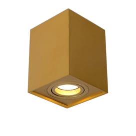 Lucide Tube Modern Surface Mounted Ceiling Spotlight 1xGU10 Matt Gold Brass