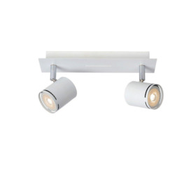 Lucide Rilou Modern Twin Ceiling Spotlight LED Dim. GU10 2x5W 3000K White