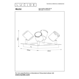 'RILOU' Dimmable Rotatable Stylish Indoor LED Ceiling Spotlight GU10 - thumbnail 3