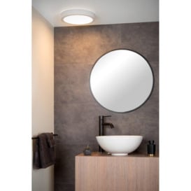 Lucide BriceLed Modern Flush Ceiling Light Bathroom 30cm LED Dim. 1x30W 3000K IP44 White - thumbnail 2