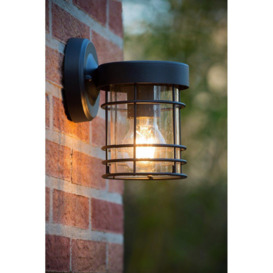 Lucide Keppel Cottage Wall Lantern Light Outdoor 1xE27 IP23 Black - thumbnail 3