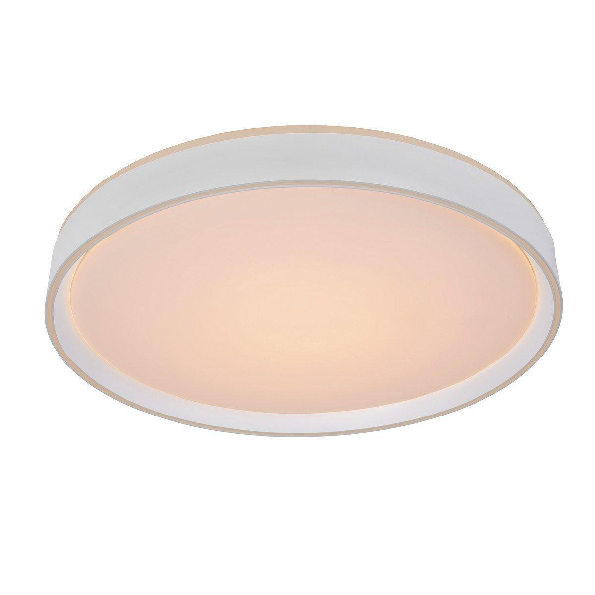 Lucide Nuria Modern Flush Ceiling Light 50cm LED Dim. 1x36W 2700K 3 StepDim White - image 1