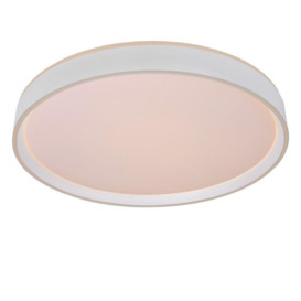 Lucide Nuria Modern Flush Ceiling Light 50cm LED Dim. 1x36W 2700K 3 StepDim White - thumbnail 3