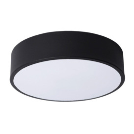 Lucide Unar Modern Flush Ceiling Light 20cm LED Dim. 1x12W 2700K 3 StepDim Black - thumbnail 2