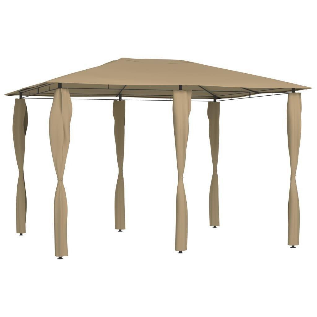 Gazebo with Post Covers 3x4x2.6 m Taupe 160 g/mÂ² - image 1