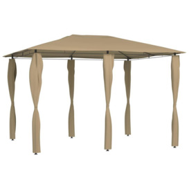 Gazebo with Post Covers 3x4x2.6 m Taupe 160 g/mÂ²
