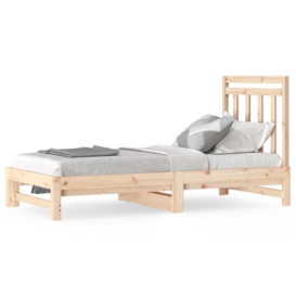 Pull-out Day Bed 2x(90x190) cm Solid Wood Pine - thumbnail 2