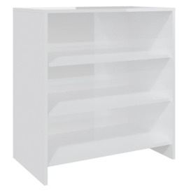 Sideboard High Gloss White 70x40.5x75 cm Engineered Wood - thumbnail 2