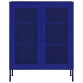 Storage Cabinet Navy Blue 80x35x101.5 cm Steel - thumbnail 3