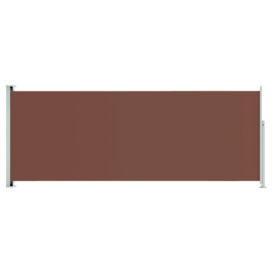 Patio Retractable Side Awning 117x300 cm Brown - thumbnail 2