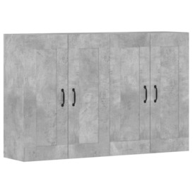 Wall Mounted Cabinets 2 pcs Concrete Grey Engineered Wood - thumbnail 2