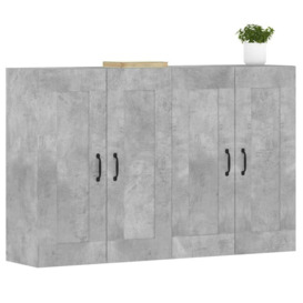 Wall Mounted Cabinets 2 pcs Concrete Grey Engineered Wood - thumbnail 3