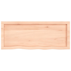 Wall Shelf 100x40x(2-6) cm Untreated Solid Wood Oak - thumbnail 3