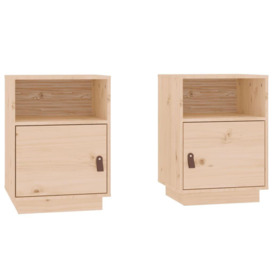 Bedside Cabinets 2 pcs 40x34x55 cm Solid Wood Pine - thumbnail 2