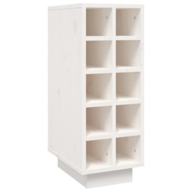 Wine Cabinet White 23x34x61 cm Solid Wood Pine - thumbnail 2