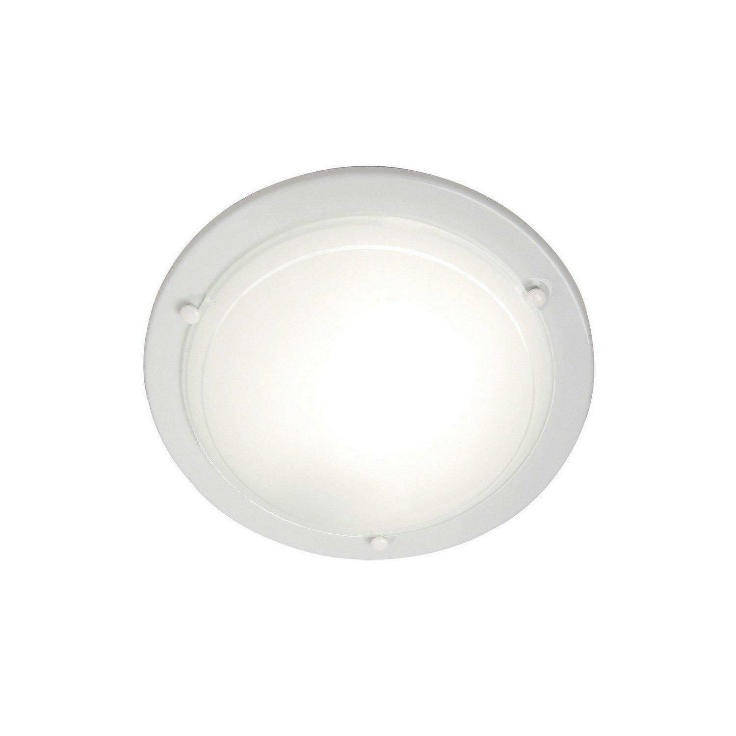 Spinner Flush Ceiling Light White E27 - image 1